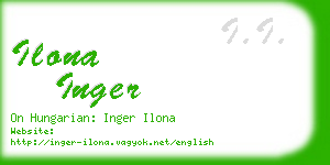 ilona inger business card